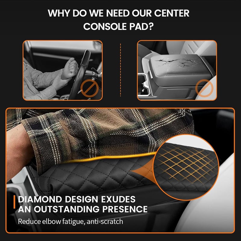Rilsen Custom Fit for Center Console Cover Tacoma 2024 2025 Armrest Cover Center Console Pad Interior Accessories Car Armrest Seat Box Cover Protector - Image 3